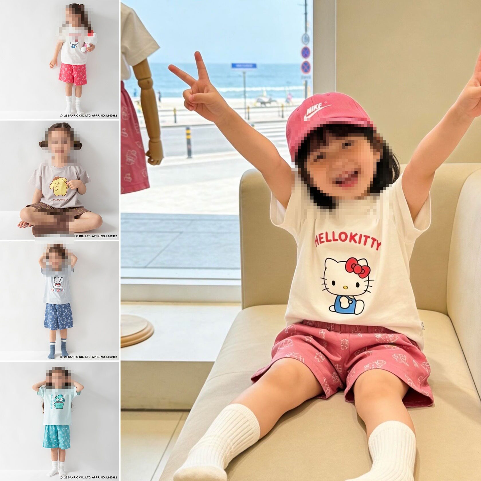 三丽鸥 millibar 2026夏女童hellokitty丑鱼布丁狗家居服睡衣套装