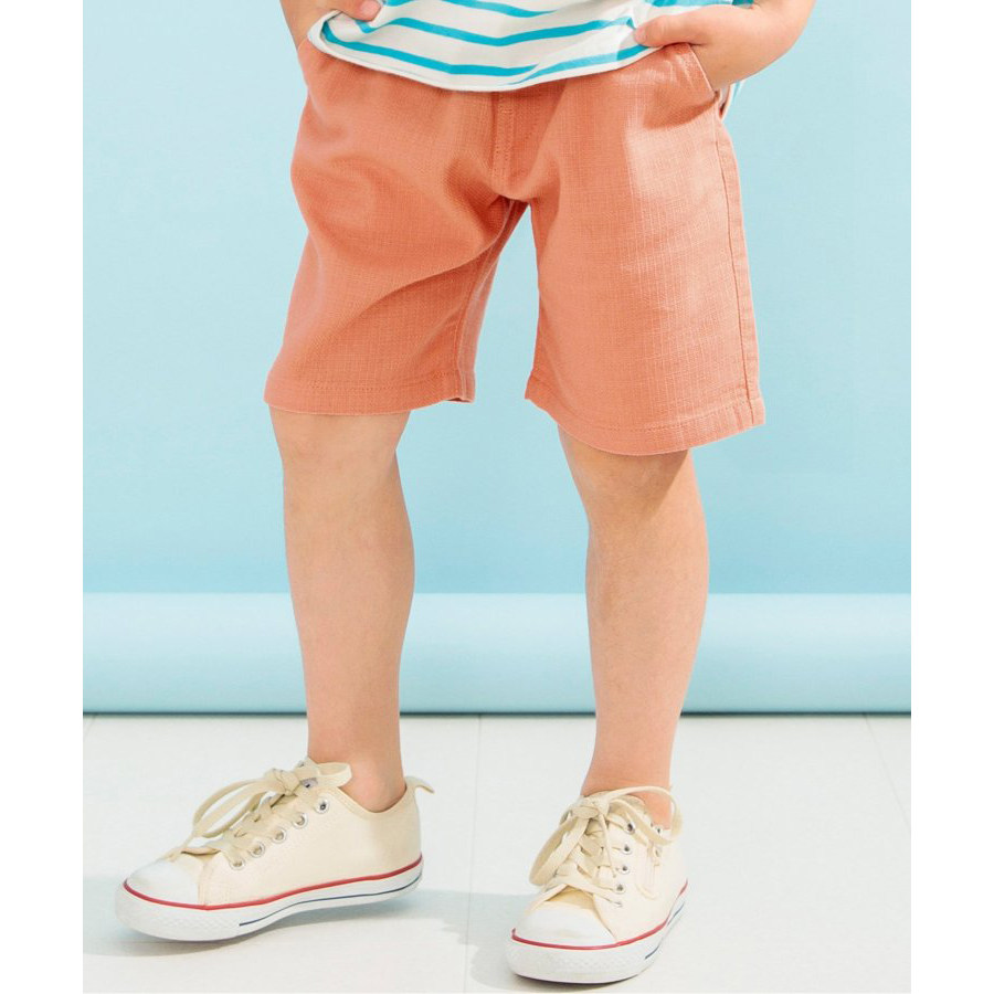日本 BREEZE 2025夏儿童装拼色口袋轻薄透气休闲修身亚麻4分短裤,童装/婴儿装/亲子装,裤子,淘宝优惠券,粉丝福利购,淘宝优惠卷