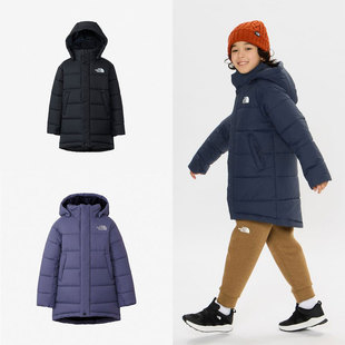 日本北面 the north face 2025冬儿童装中长款加厚防水连帽羽绒服