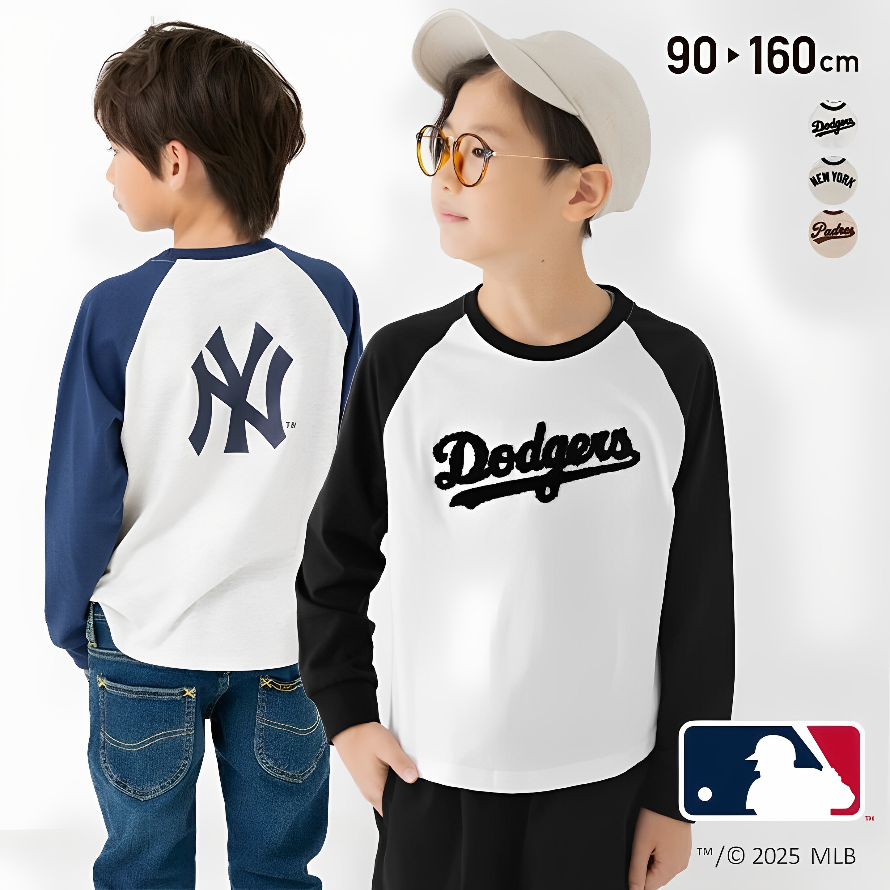 刺绣logo牛角衫运动T恤MLB