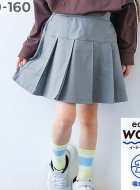 日本 devirock 2026夏女童学院风防走光打底裤半身裙JK风百褶短裙