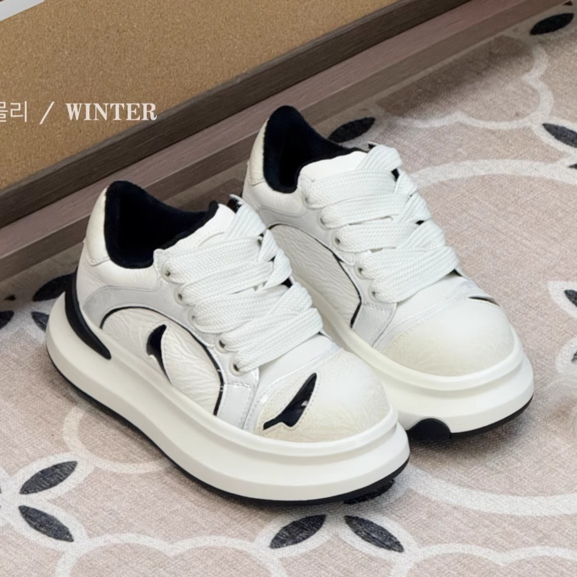 小众设计感加绒板鞋女小白鞋2025秋冬款拼色国潮休闲运动鞋德训鞋