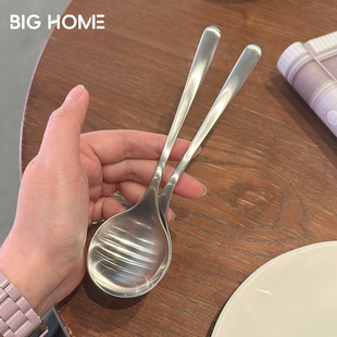 出口日式厚重吃饭勺1810不锈钢儿童喝汤勺西餐勺调羹主餐更粥勺子