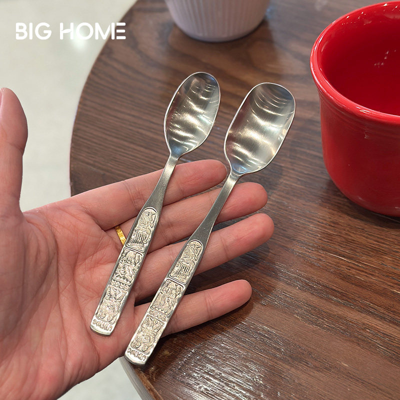 出口复古咖啡勺1810不锈钢家用搅拌勺下午茶甜品蛋糕冰淇淋小勺子,餐饮具,咖啡勺,淘宝优惠券,粉丝福利购,淘宝优惠卷