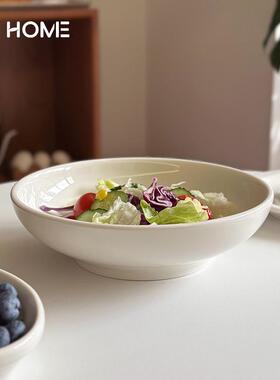 高颜值陶瓷沙拉碗韩式ins家用大容量拉面碗螺蛳粉碗浅汤盘子大碗