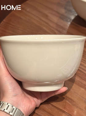 乳白陶瓷釉下彩大号沙拉碗耐高温泡面碗家用汤碗6.4寸一人食餐具