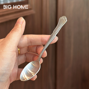 推荐！精致漂亮小勺子1810不锈钢甜品咖啡勺复古迷你搅拌勺调料勺