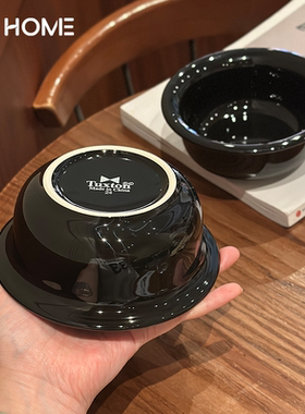 釉下彩黑色陶瓷汤盅！家用高颜值饭碗汤碗沙拉碗水果碗燕麦酸奶碗
