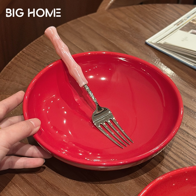 Tuxton新年红色陶瓷沙拉碗！