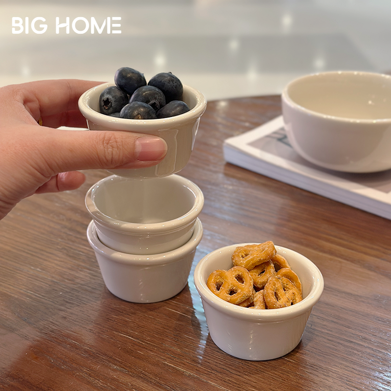 高级感陶瓷酱料碟!备菜餐具釉下彩果酱奶酪小碟子牛油盅蘸料汁碗