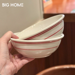 红线小边碗！德士敦5.8英寸吃饭碗喝粥酸奶碗釉下彩陶瓷糖水小碗