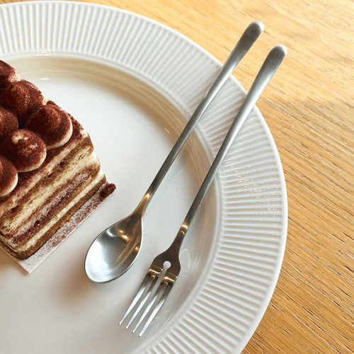 高端甜品叉ins不锈钢水果叉勺