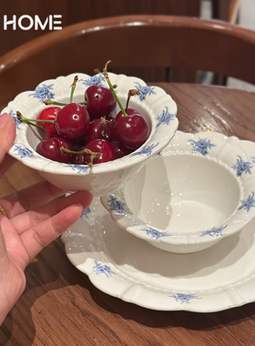 Bighome法式漂亮早餐碗高端陶瓷好看的甜品碗米饭小碗沙拉水果碗