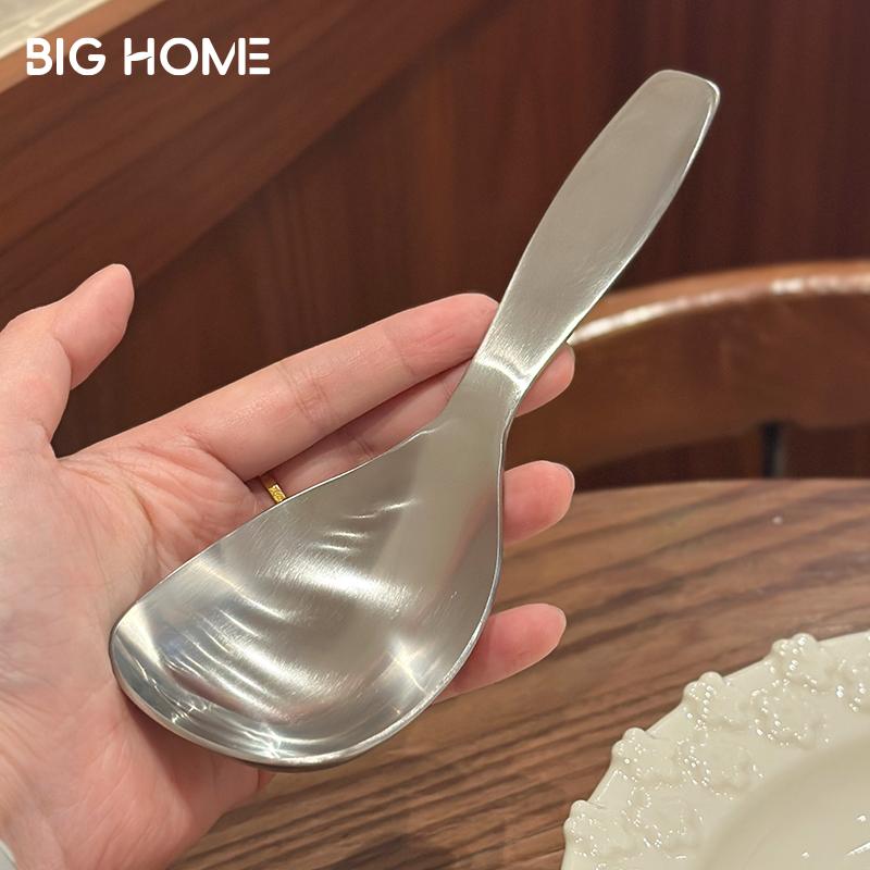 短柄大头1810不锈钢喝汤勺