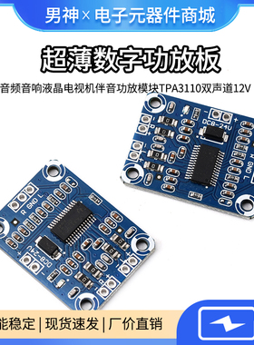 音响数字功放板音频音箱液晶电视机伴音功放模块TPA3110双声道12v