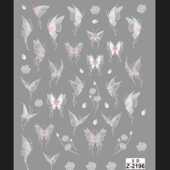 蝴蝶花梦美甲贴纸立体仙女蕾丝蝴蝶浮雕学生装 饰电脑手机贴画迷你