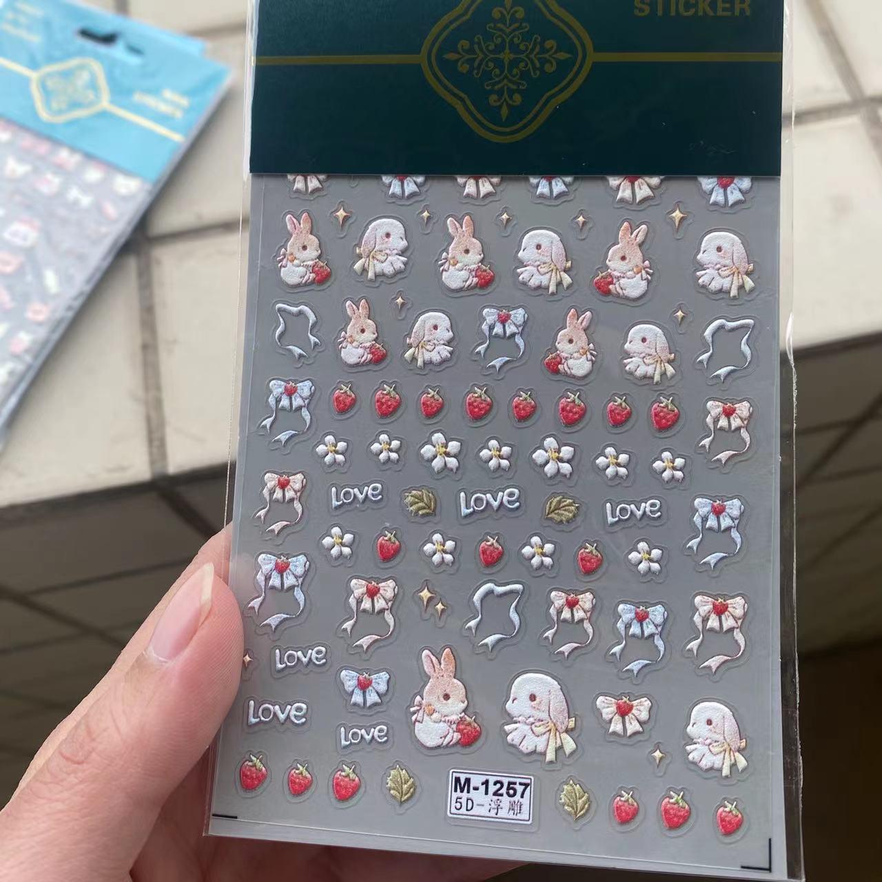 网红美甲立体浮雕款昭和风miko