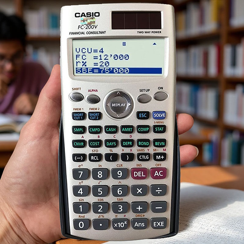 正品卡西欧计算器FC-200V金融理财CFA/CMA/AFP商业计算器100V
