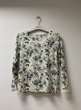 Guardian Penguin企鹅卫队甜美印花花边领圆领女款薄款棉内衣套装