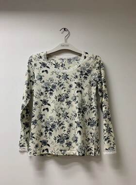 Guardian Penguin企鹅卫队甜美印花花边领圆领女款薄款棉内衣套装