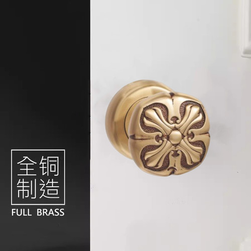 全铜球形房门锁隐形门单边锁卫浴锁美式欧式暗门锁隐藏把手木门锁