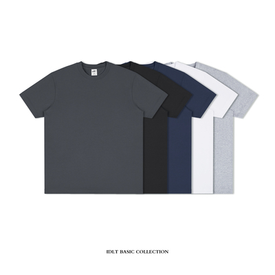 IDLT 正肩 290g 重磅纯棉宽松TEE白T恤合身百搭欧美日系男女潮ins