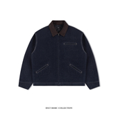 原色牛仔 底特律棉服 防褪色 IDLT 水洗撞色领宽松工装 夹克厚外套