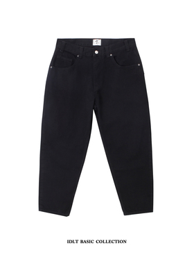 IDLT 90s 重磅黑色萝卜裤 宽松锥形 复古休闲牛仔裤 街头复古百搭
