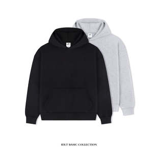 型宽松套头帽衫 短宽版 BOXY连帽卫衣简约休闲潮 高品质空气层 IDLT