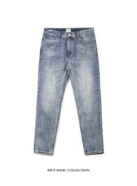 IDLT RegularFit 合身小直脚 高品质黄泥洗猫须牛仔裤 水洗基础潮