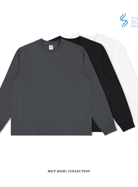IDLT 凉感棉260g 宽松拼接长袖T恤索罗娜运动防晒户外休闲TEE潮