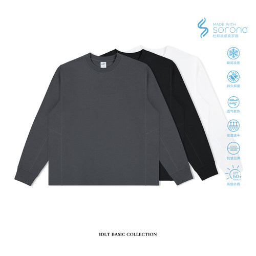 IDLT宽松拼接T恤索罗娜长袖T恤