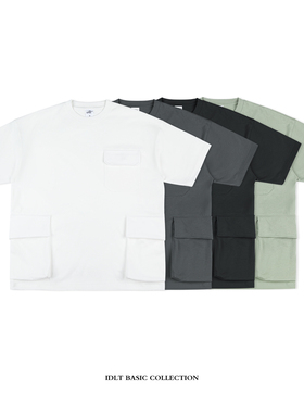 IDLT 廓形多袋宽松落肩 新款短袖T恤teeCITYBOY风日系户外国潮ins