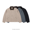 底特律水洗做旧宽松廓形工装 重磅珠帆布 夹克厚外套ins 15oz IDLT