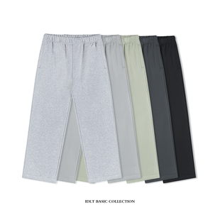 运动加绒黑灰街头基础简约潮男 400g运动休闲裤 IDLT 宽松阔腿直筒