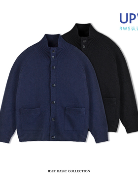 IDLT  UPW羊毛外套 高领针织毛衣开衫复古男女同款休闲百搭宽松款