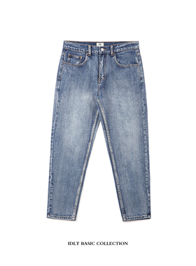 IDLT 70S 锥形小萝卜牛仔裤 高品质哈伦 蓝色重磅 男阔腿收脚 ins