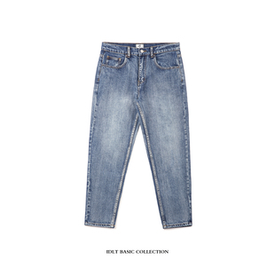 70S 男阔腿收脚 锥形小萝卜牛仔裤 蓝色重磅 ins 高品质哈伦 IDLT