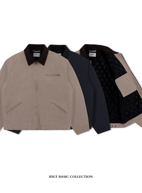 IDLT 15oz 底特律棉服 重磅珠帆布水洗做旧宽松工装夹克厚外套ins