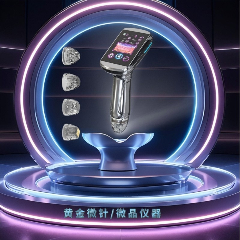 韩国手持黄金微针微晶仪器脸部提拉祛痘坑印修复疤痕抗衰美容仪器