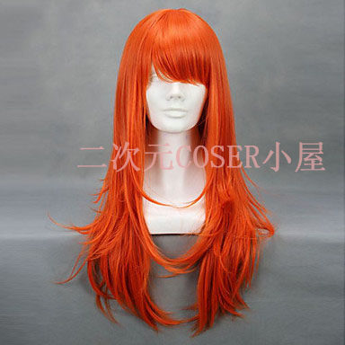 海贼王 娜美 橘红色 中长发 cosplay假发