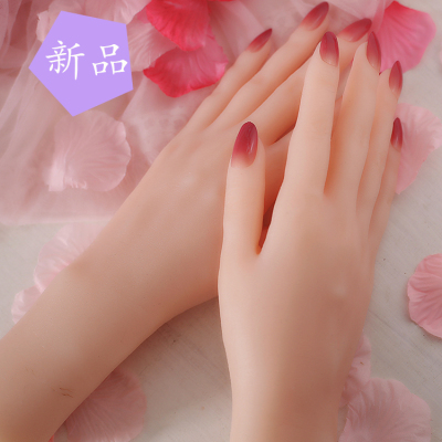 新品手模硅胶手模型女假手美甲拍照展示直播道具仿真女手逼真