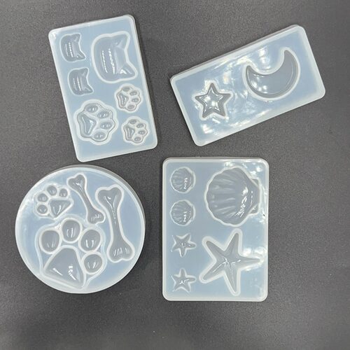 DIY水晶滴胶模具火漆印章星星月亮猫咪猫爪吊坠手工制作硅胶模具