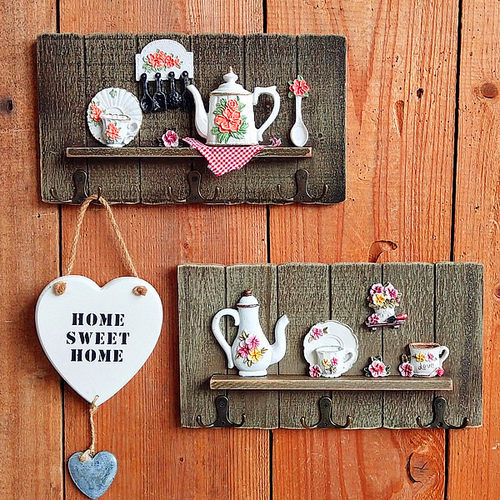 英伦乡村木质厨房餐厅装饰挂钩