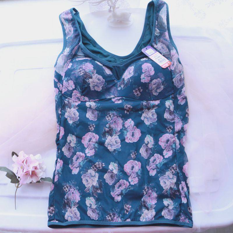 正品免穿文胸一体式无钢圈背心式文胸罩聚拢保暖塑身衣调整型内衣