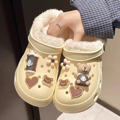 2024年秋冬女士加绒加厚洞洞鞋