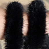 进口水貂毛条加宽唐装 香云纱毛边缝纫配件辅料花边多色水貂尾毛边