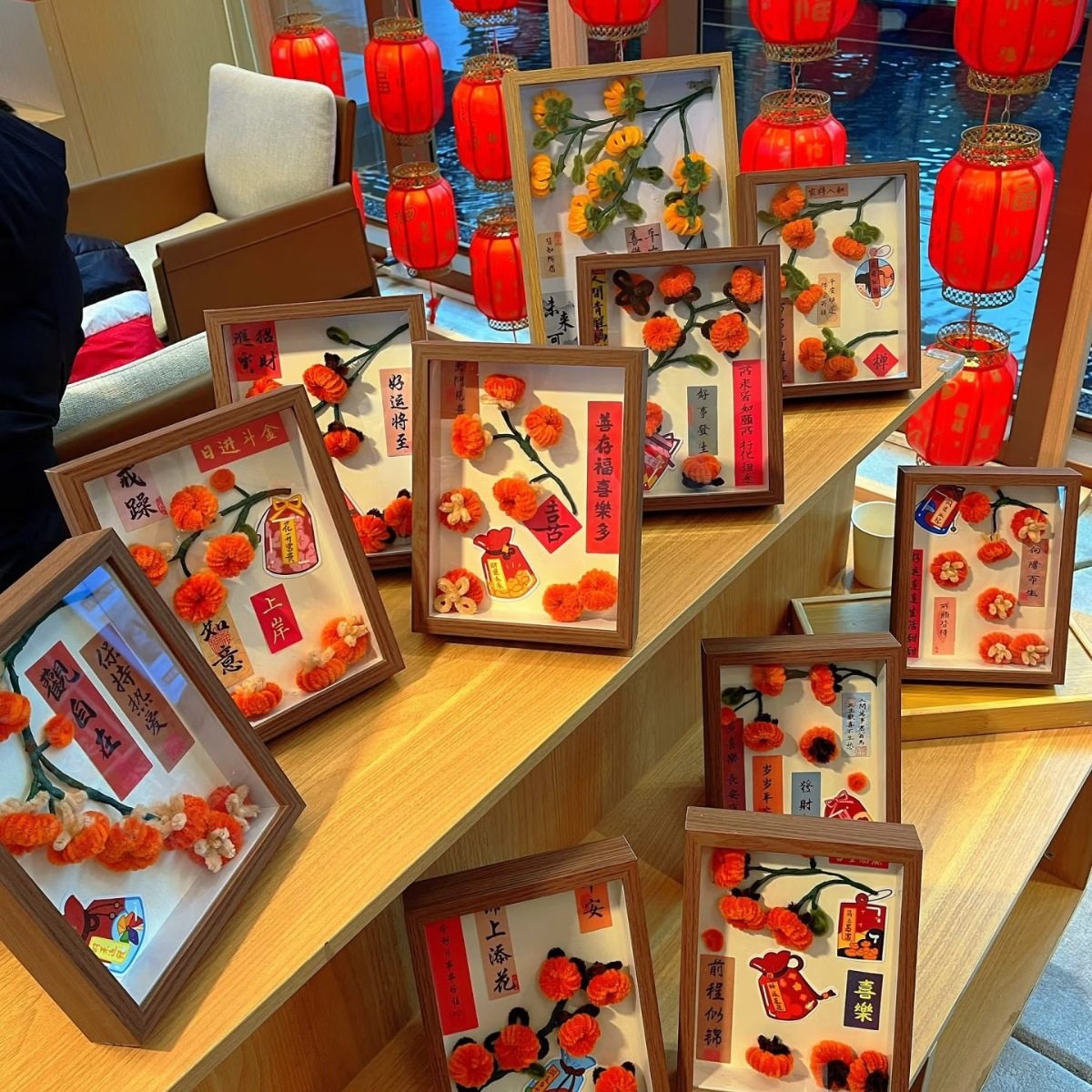 手工diy柿柿如意扭扭棒相框装饰画花束材料包毛根柿子摆件活动,节庆用品/礼品,文化创意文具,淘宝优惠券,粉丝福利购,淘宝优惠卷