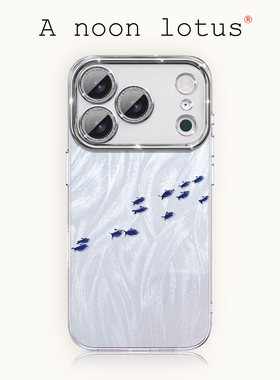 简约创意鱼iPhone16手机壳羽纱苹果15Promax14Plus软13/12硅胶11/xsmax/xr小米华为vivo荣耀透明渐变OPPO