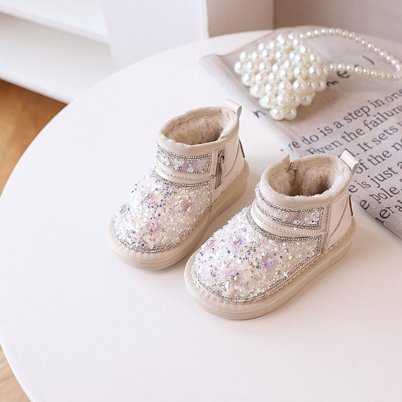 2025冬鞋女童靴子冬季棉靴水钻加厚保暖鞋棉鞋甜美2岁女宝雪地靴3,童鞋/婴儿鞋/亲子鞋,雪地靴,淘宝优惠券,粉丝福利购,淘宝优惠卷